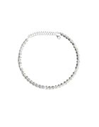 Pursehuit Колие тенис сребристо с кристали Dede C10