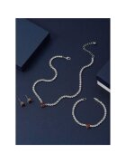 Pursehuit Комплект колие тенис гривна и обеци сребрист с циркониеви камъни Aki C16