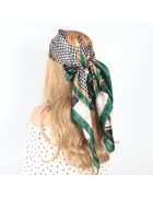 Pursehuit Шал Зелен квадратен с щампа Fritsa C3