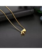 Pursehuit Златно колие от неръждаема стомана покрито с 18k злато с инициал А Hendrika C3
