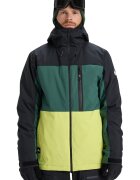 QUIKSILVER Ски яке Sycamore Block - Зелен/Черен