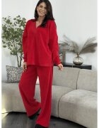 Ramona Badescu Exclusive Блуза и панталон Naza - 2 части - Червен