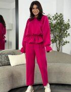 Ramona Badescu Exclusive Спортен екип Love с памук с набирания Фуксия