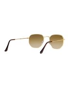 Ray-Ban Унисекс квадратни слънчеви очила с метална рамка Златист/Бордо