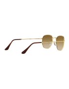 Ray-Ban Унисекс квадратни слънчеви очила с метална рамка Златист/Бордо