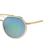 Ray-Ban Унисекс овални слънчеви очила Бял/Златист