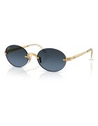 Ray-Ban Унисекс овални слънчеви очила с лого Бледо злато