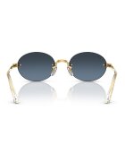 Ray-Ban Унисекс овални слънчеви очила с лого Бледо злато