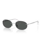 Ray-Ban Унисекс овални слънчеви очила с метална рамка Сребрист