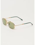 Ray-Ban Унисекс овални слънчеви очила с метална рамка - Златист/Розово златисто