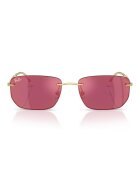 Ray-Ban Унисекс правоъгълни слънчеви очила Златист/Прозрачен