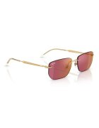 Ray-Ban Унисекс правоъгълни слънчеви очила Златист/Прозрачен