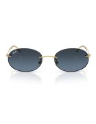 Ray-Ban Унисекс слънчеви очила с метална рамка Златист/Тъмносин