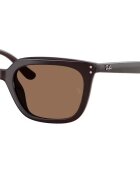 Ray-Ban Унисекс слънчеви очила Wayfarer с плътни стъкла Тъмнокафяв