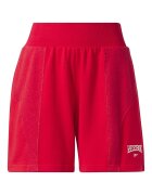 Reebok Къс панталон Varsity с висока талия и бродирано лого Червен