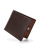 Richhoff Класически тънък модерен портфейл за мъже - RFID защита - първокласна естествена кожа