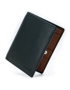 Richhoff Мъжки портфейл Вертикален - Slim - RFID защита - Естествена кожа - Отделения за CI и талон за автомобил - Опакован в подаръчна кутия