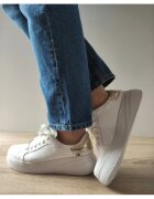 Rieker Дамски спортни обувки W2303-80 бели със златисто - бели