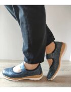 Rieker Ежедневни перфорирани дамски обувки N4299-14 сини - сини