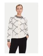 Rinascimento Cardigan dama - Alb - 52% viscoza - 26% poliester - 22% poliamida - Бял/Черен