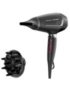 Rowenta Сешоар x Karl Lagerfeld Pro Stylist - 2200W - Tehnologia Air-to-Care - Покритие Keratin & Glow - 3 аксесоара - Струя студен въздух - Кабел 1.8 м - Черен/ Сив