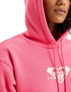 ROXY Худи Surf Stoked с памук и джобове кенгуру Розово