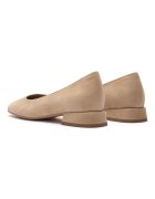 RYŁKO Велурени обувки Marla с квадратен връх Бежов