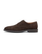 RYLKO Велурени обувки Oxford с кожа - Тъмнокафяв