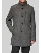 s.Oliver BLACK LABEL Мъжко палто с двойно закопчаване 2 наклонени джоба Regular fit Tъмносив