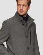 s.Oliver BLACK LABEL Мъжко палто с двойно закопчаване 2 наклонени джоба Regular fit Tъмносив