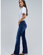 Salsa Jeans Дънки с широк крачол и средна талия - Тъмносин