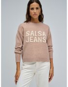 Salsa Jeans Пуловер с лого - Бежов/Светлокафяв