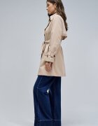 Salsa Jeans Стандартен тренч с яка Светло бежово