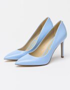 Sam Edelman Кожени обувки Hazel с остър връх Небесносин