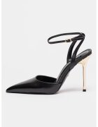 Sam Edelman Кожени обувки Osha с отворена пета - Златист/Черен/Персийски портокал