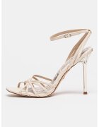 Sam Edelman Кожени сандали Lili с висок ток - Златист/Слонова кост
