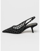 Sam Edelman Обувки Bianka с остър връх и отворена пета - Черен/Сребрист
