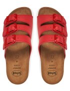 Scholl Дамски чехли модел 1051 Rio Wedge - естествена кожа -