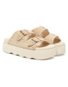 Scholl Дамски чехли - Off White 1171 - естествена кожа
