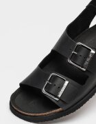 Scholl Кожени сандали Gaston с тока Черен