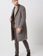 Scotch  Soda Десенирано палто с вълна Тъмнокафяв