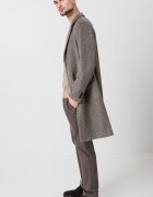 Scotch  Soda Десенирано палто с вълна Тъмнокафяв