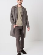 Scotch  Soda Десенирано палто с вълна Тъмнокафяв