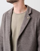 Scotch  Soda Десенирано палто с вълна Тъмнокафяв