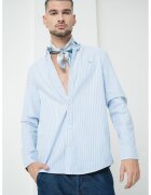 Scotch  Soda Памучна риза Oxford с райе - Бял/Светлосин