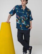 Scotch  Soda Риза от лиосел с джоб и принт Зелен/Тъмносин