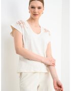 Scotch  Soda Шпиц тениска с бродерия