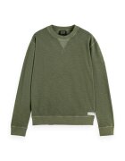 Scotch  Soda Структуриран суитшърт без шарка - Зелен