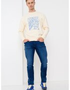 Scotch  Soda Свободен суитшърт от памук - Син/Светло бежово