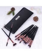 SensoPRO Комплект от 15 четки за грим Senso Pro Milano Black Rose Gold + Чантичка